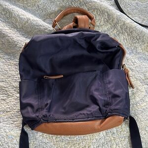 Tommy Bahama Dark Blue and Tan Backpack